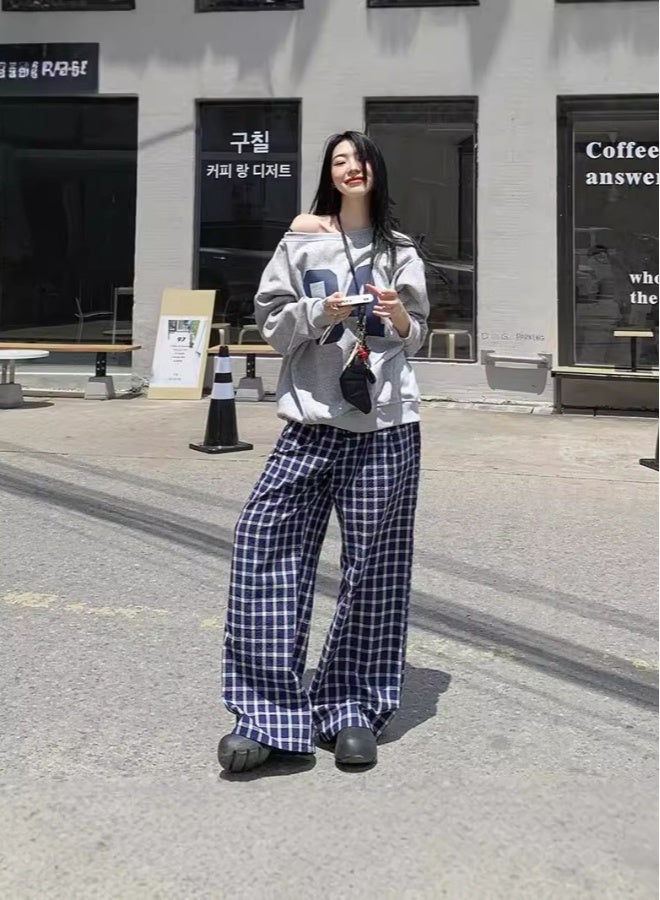 بيوينتي بنطلونات مربع مصنوعة من قماش واسع الساق ومريحة للارتداء - Image 1