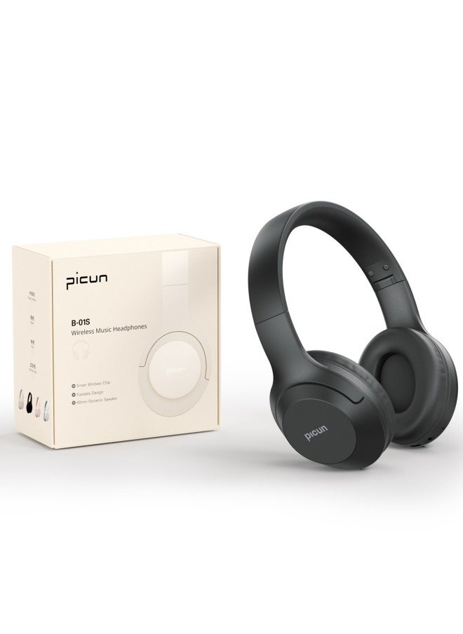 Picun Noise Cancelling Wireless Headphones, Over Ear Wireless Headphone, ANC Headphones, 46H Playtime, Hi-Res Audio, Suitable for Smartphone, PC, Tablets  - Image 1