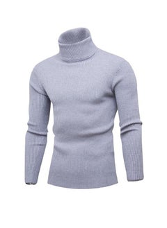 Autumn Men Turtleneck Vertical Strip Sweater