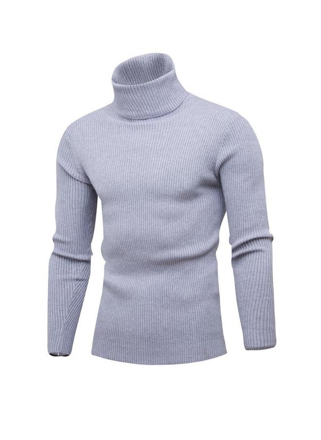 Generic - Autumn Men Turtleneck Vertical Strip Sweater - Image 1