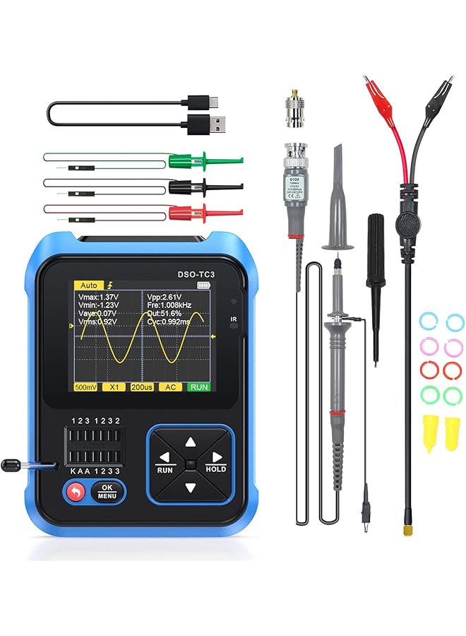 PROMASS DSO TC3 Handheld Oscilloscope Kit Color Screen Oscilloscope Multimeter Inductance Capacitance Tester (High Configuration) - Image 1
