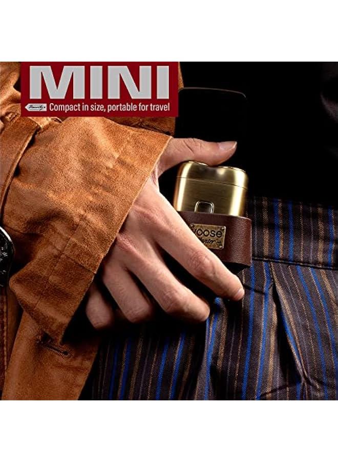 يوز مجموعة هدايا ماكينة حلاقة صغيرة باونتي هانتر من يوس، ماكينة حلاقة محمولة من خليط معدني، ماكينة حلاقة لاسلكية قابلة لاعادة الشحن بمنفذ USB-C للرجال، حلاقة جافة، مقاومة للماء IPX7، سهلة التنظيف، مؤشر - Image 3