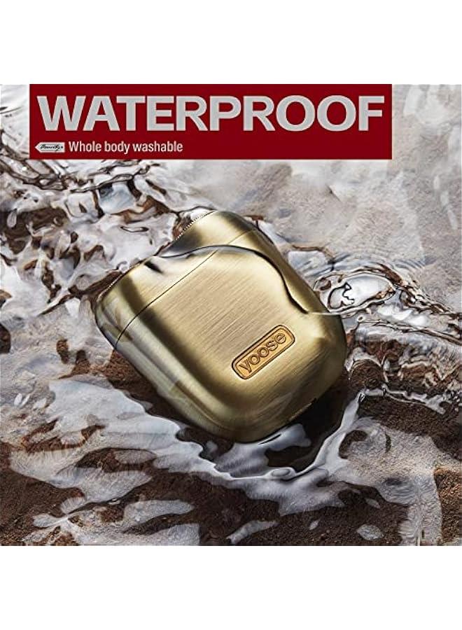 يوز مجموعة هدايا ماكينة حلاقة صغيرة باونتي هانتر من يوس، ماكينة حلاقة محمولة من خليط معدني، ماكينة حلاقة لاسلكية قابلة لاعادة الشحن بمنفذ USB-C للرجال، حلاقة جافة، مقاومة للماء IPX7، سهلة التنظيف، مؤشر - Image 5