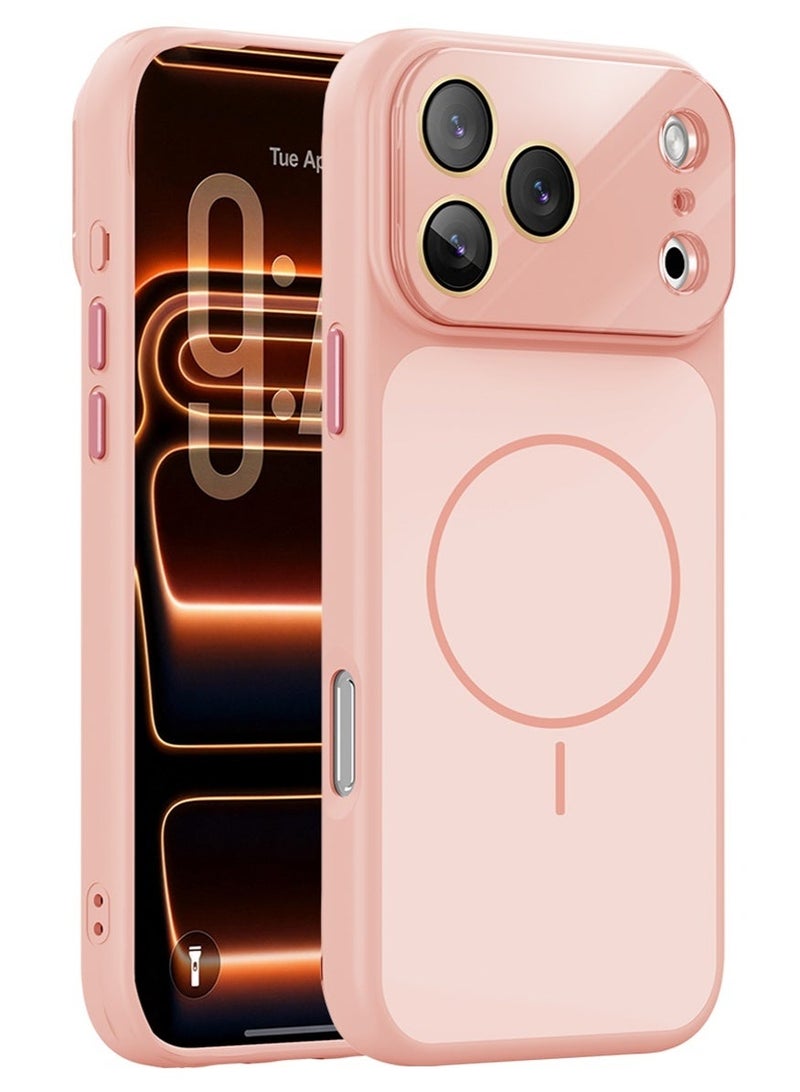 سوكاد كفر وردي مطفي بتصميم نافذة كبيرة مع MagSafe لهاتف iPhone 17 Pro Max، حماية كاملة للكاميرا، غطاء نحيف مقاوم لبصمات الأصابع مع أزرار معدنية - Image 1