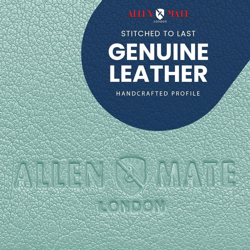 ALLEN & MATE 100% LEATHER Travel Pass Card Holder/Driving License, Metro, Ventra, Smart Card, Minimalist Wallet Credit Card Holder (Lagoon Premium) - Image 5