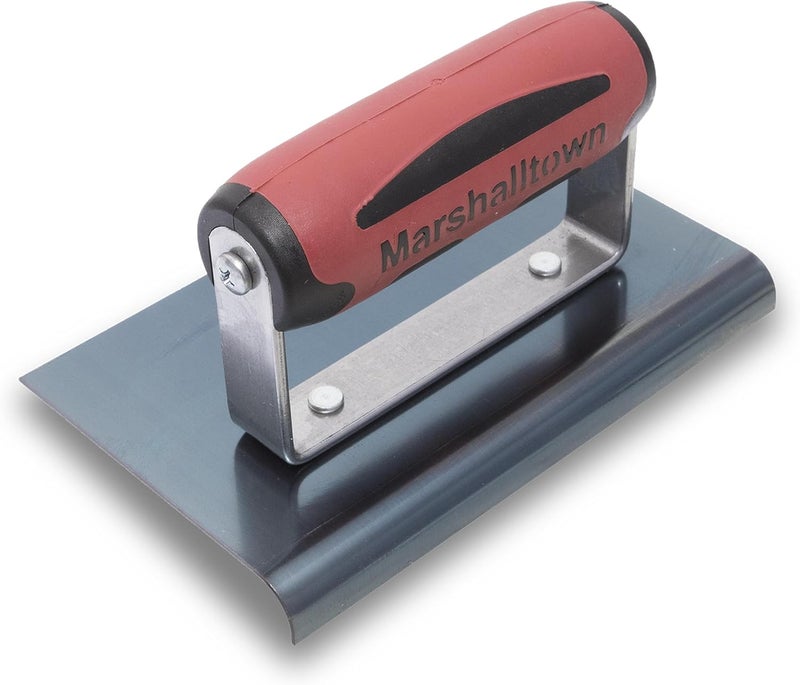 MARSHALLTOWN Straight Concrete Edger, 6 x 4 Blue Steel Blade, 1/2 Lip x 3/8 Radius, Made In The USA, 158BD - Image 1