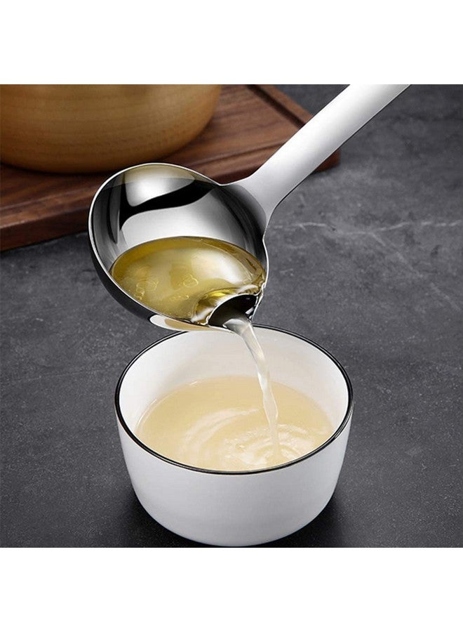 NILKANTH® Stainless Steel Oil Soup Separator Spoon with Long Handle - Cooking and Grease Filter for Home Kitchen Hot Pot Fat Skimmer (Silver) - Image 5