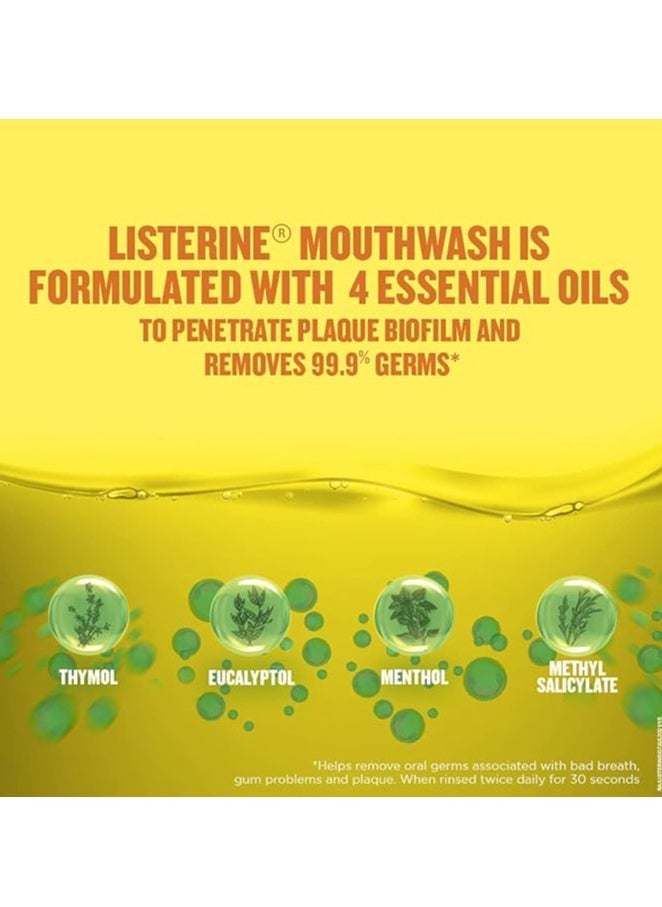 Listerine Listerine Original Mouthwash Liquid, Removes 99.9% Germs, 500ml (Pack of 1)  - Image 4