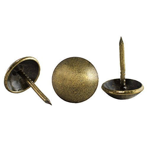 Decotacks 100 Pcs/Box Upholstery Tacks Upholstery Nails ∅7/16" Head x 1/2" Long Shank Antique Brass DX0511AB - Image 5