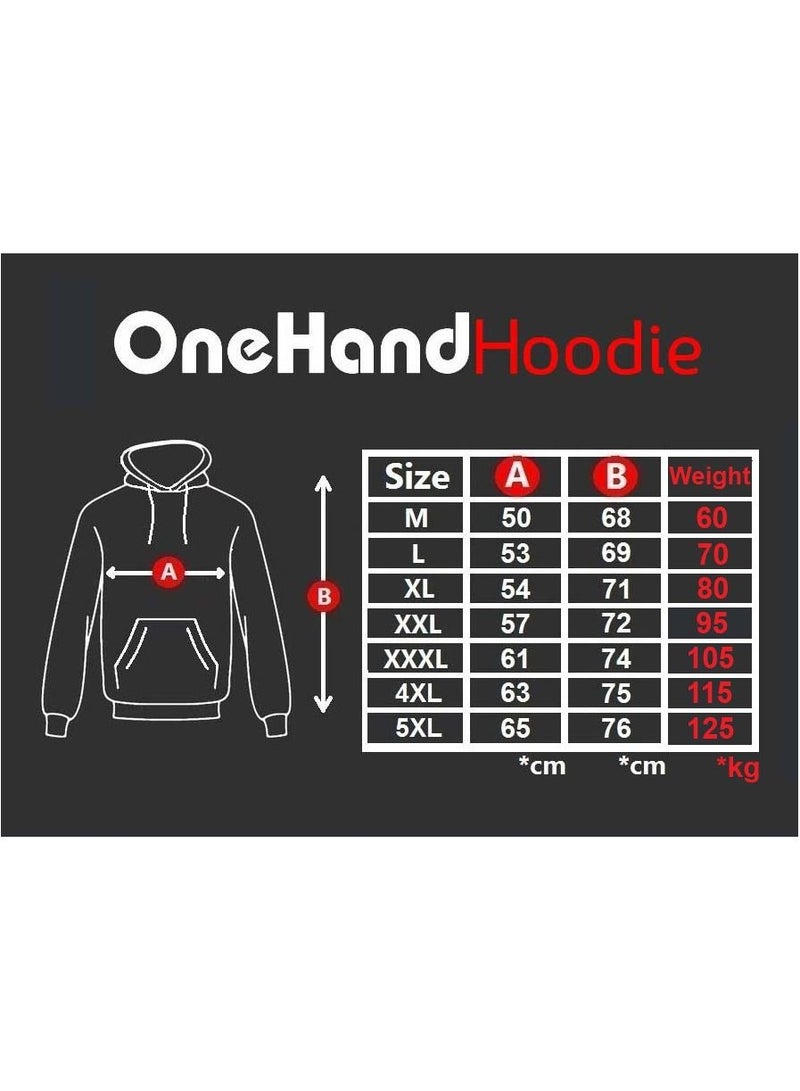 OneHand Hoodie Melton Cotton - Black - Image 4