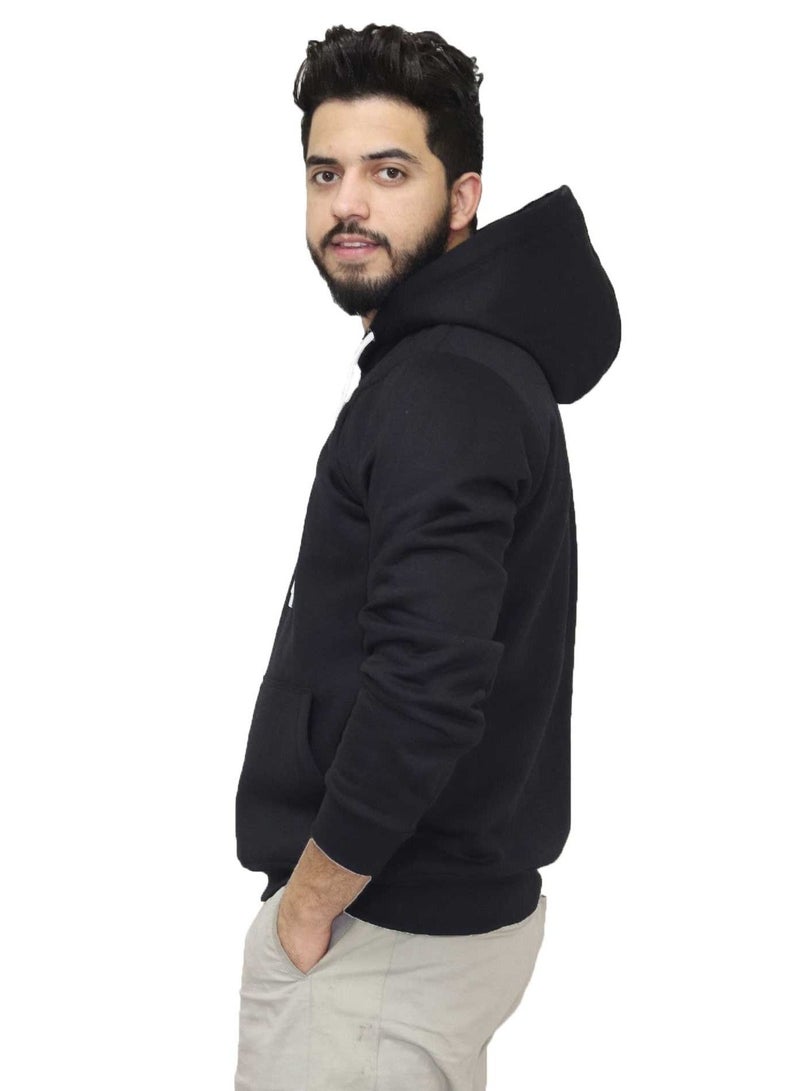 OneHand Hoodie Melton Cotton - Black - Image 2