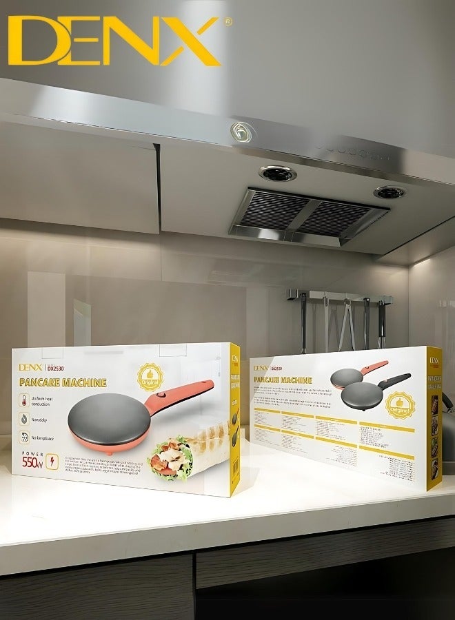 DENX Instant Crepe Maker, Pancake Machine Maker, Handheld Crepe Maker With Temperature Control, Crepe Pan Electric, Electric Baking Machine, Easy To Use | DX2530 - Image 2
