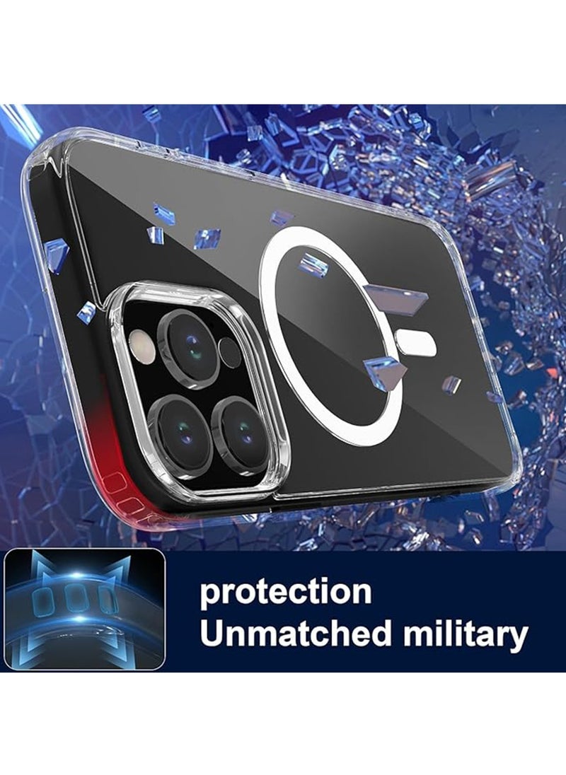 X-level Magnetic for iPhone 16 Pro Max Case,Upgraded [Full Camera Protection] [Compatible with Magsafe] Non-Yellowing Protective Shockproof Bumper Phone Case 6.9 inch - Clear  - Image 4