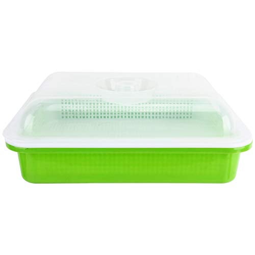 Homend 3 Pack Seed Sprouter Tray With Lid,Seed Germination Tray Bpa Free Nursery Tray For Seedling Planting Great For Garden Home Office(3),Green - Image 4