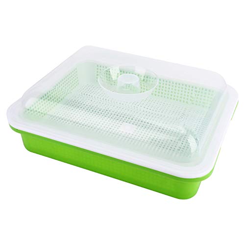 Homend 3 Pack Seed Sprouter Tray With Lid,Seed Germination Tray Bpa Free Nursery Tray For Seedling Planting Great For Garden Home Office(3),Green - Image 5
