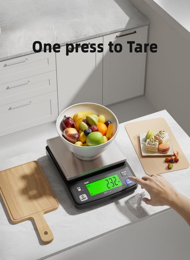 Polit KPT-EVO Digital Food Scale - 0.5g Precise Rechargeable Scale with Stainless Steel Tray, 13lb/6kg Capacity, Ideal for Baking, Coffee Brewing and Diet Tracking - Image 4