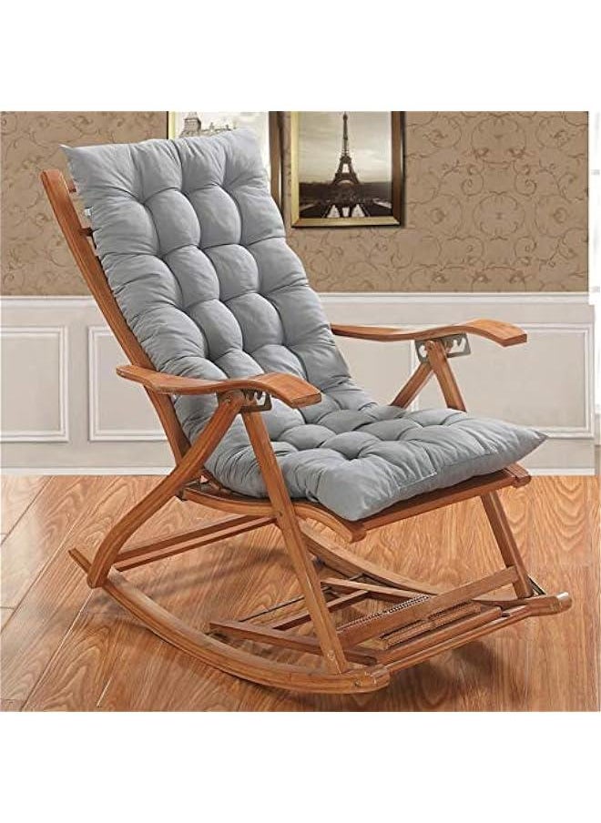 Generic - Lounge Chair Cushion Pad,Thickened Patio Garden Indoor Outdoor Rattan Recliner Portable Sustainable Sun Lounger Cushion,Window Seat Mattress Gray 48x120cm(19x47inch) - Image 1