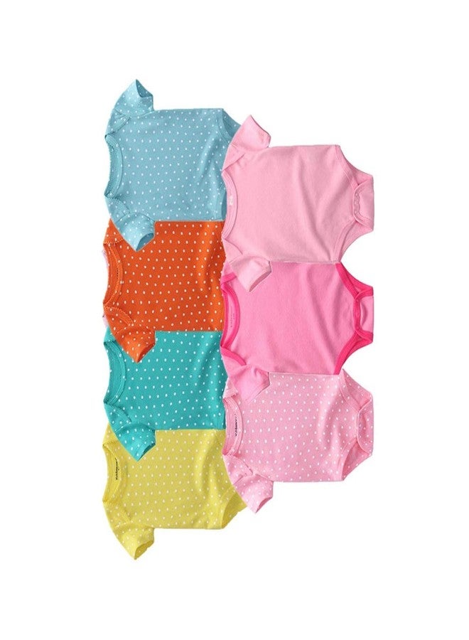 Futaba Newborn Baby Cotton Jumpsuit - Polka Dots -7Pcs-3 months - Image 2