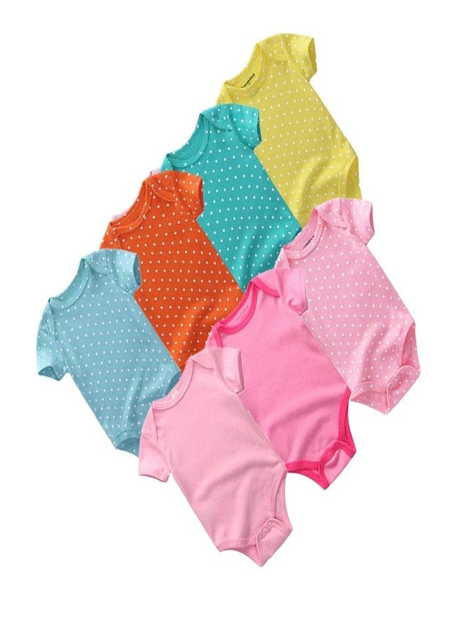 Futaba Newborn Baby Cotton Jumpsuit - Polka Dots -7Pcs-3 months - Image 3