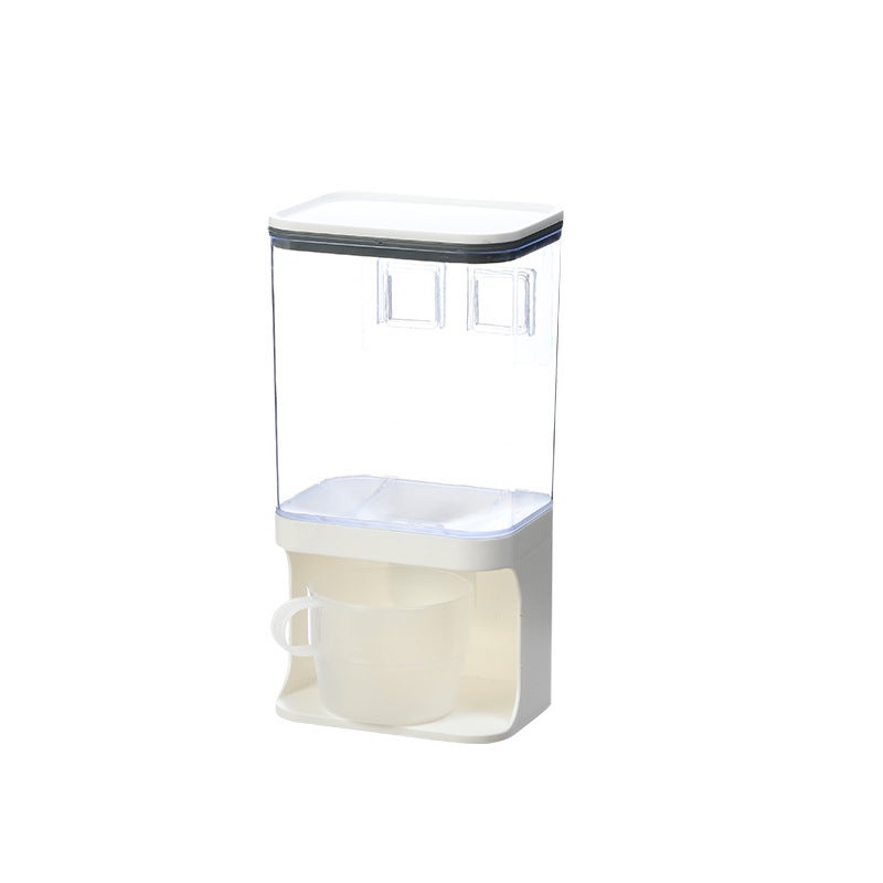 Grain Storage Box Kitchen Wall-Mounted Storage Tank Moisture-Proof Sealed Tank Cereal Dispensing Machine Grain Tank(1000ml) - Image 1