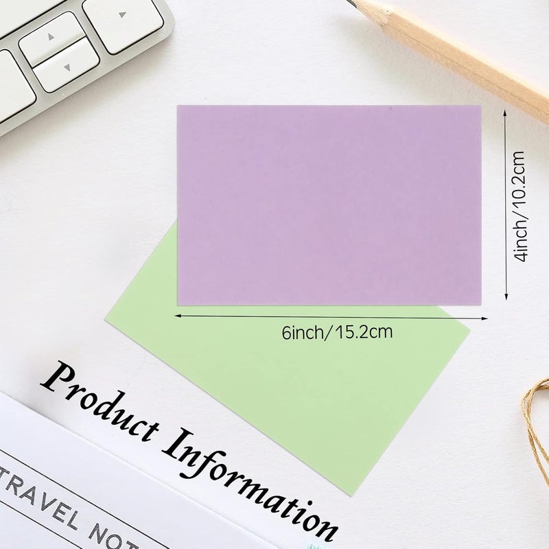Fainne 300 Pcs Blank Index Cards 180 Gsm Thick Card Stock Assorted Color Neon Blank Flash Cards Colorful Study Notecards for Organizing(4 x 6 Inch,Fresh Colors) - Image 2