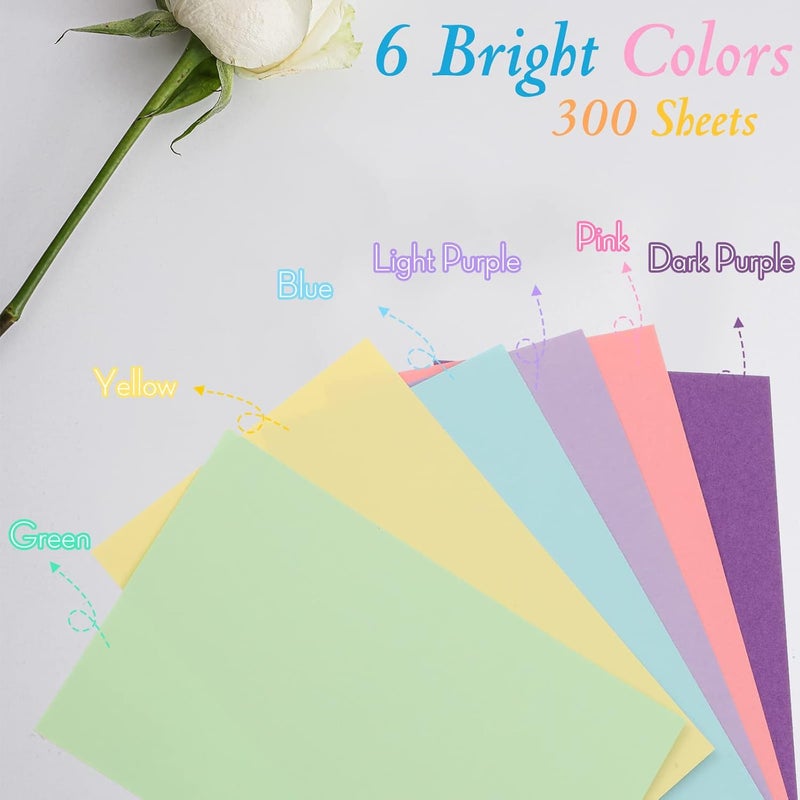 Fainne 300 Pcs Blank Index Cards 180 Gsm Thick Card Stock Assorted Color Neon Blank Flash Cards Colorful Study Notecards for Organizing(4 x 6 Inch,Fresh Colors) - Image 3