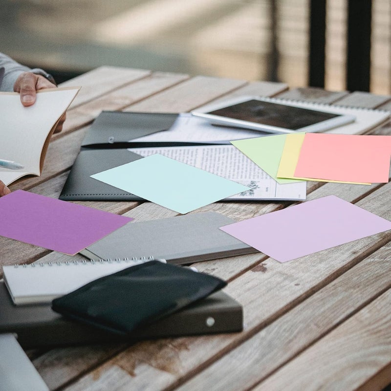 Fainne 300 Pcs Blank Index Cards 180 Gsm Thick Card Stock Assorted Color Neon Blank Flash Cards Colorful Study Notecards for Organizing(4 x 6 Inch,Fresh Colors) - Image 5