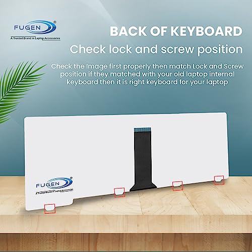 Fugen Laptop Internal Keyboard (US) for lenvo Notebook N100, N200, N500, C100, G450, F41, Y430 P/No.39T7417, 39T7353, 42T3371, 42T3403 Black. - Image 3