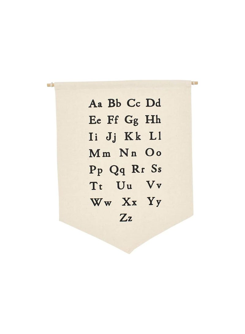GGOOT Alphabet Banner Wall Hanging ABC Tapestry Educational Alphabet Letters Poster for Nursery Room Wall Decor - Image 1
