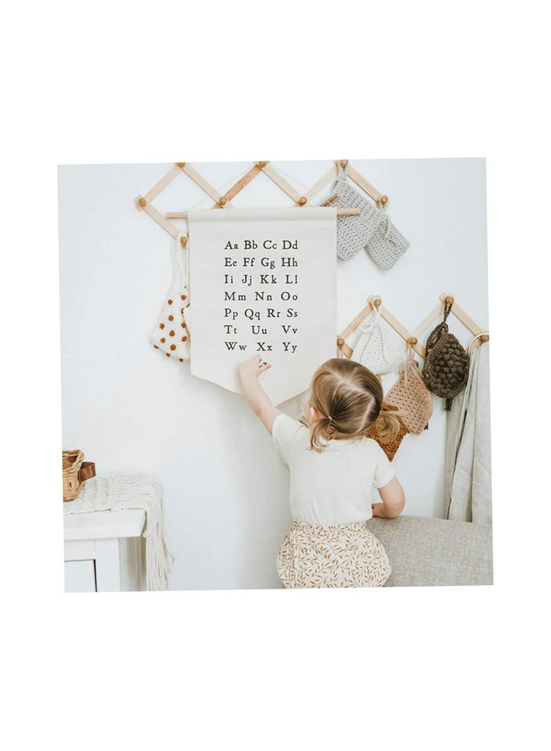 GGOOT Alphabet Banner Wall Hanging ABC Tapestry Educational Alphabet Letters Poster for Nursery Room Wall Decor - Image 3