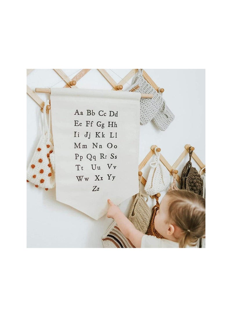 GGOOT Alphabet Banner Wall Hanging ABC Tapestry Educational Alphabet Letters Poster for Nursery Room Wall Decor - Image 4