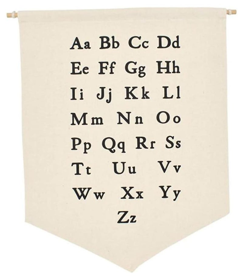GGOOT Alphabet Banner Wall Hanging ABC Tapestry Educational Alphabet Letters Poster for Nursery Room Wall Decor - Image 1