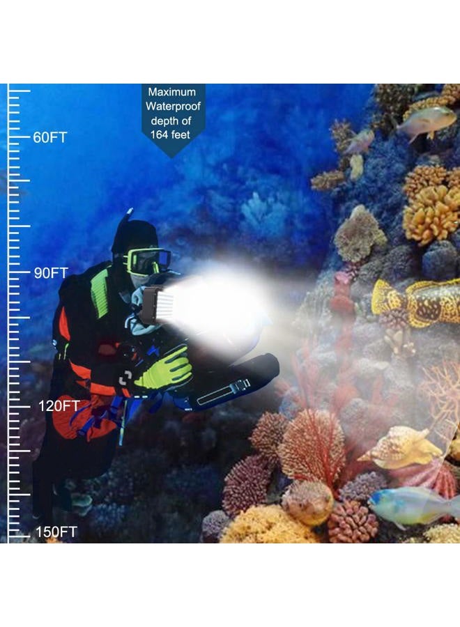 Suptig Video Lighting Dive Light Underwater Lights 72 Led Lights Compatible for Gopro Canon Nikon Pentax Panasonic Sony Samsung SLR Cameras 5 Kinds of Illuminating Colors Waterproof 147ft(45m) Black - Image 5