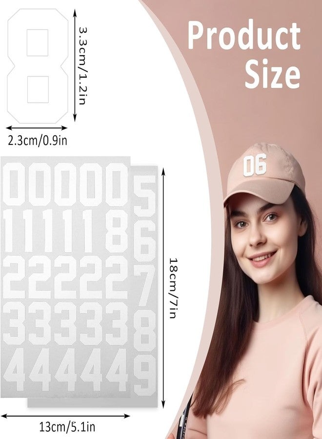 8 Sheets Helmet Number Stickers Baseball Stickers Vinyl Softball Helmet Numbers Self Adhesive Number for Baseball Hockey Football Lacrosse Batting - Image 2