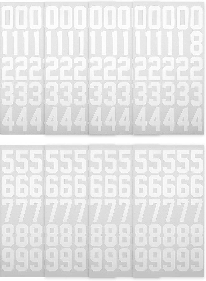 8 Sheets Helmet Number Stickers Baseball Stickers Vinyl Softball Helmet Numbers Self Adhesive Number for Baseball Hockey Football Lacrosse Batting - Image 1