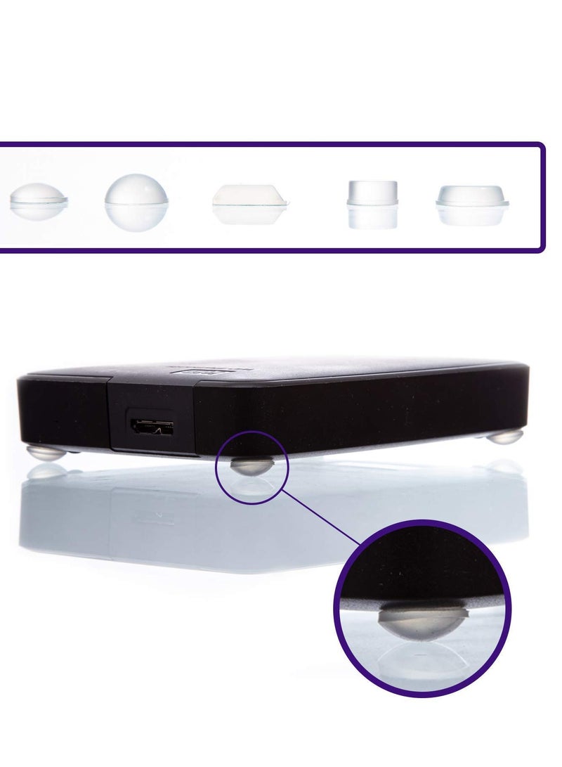 KASTWAVE 118 Pieces Self-Adhesive Cabinet Door Bumpers, Clear Rubber Feet Adhesive Bumpers Self-Adhesive Noise Reduction Pads, 6 Sizes for Protecting Kitchen Furniture, Wall Drawer Stops - Image 2