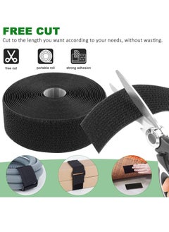 Peachjoy Adjustable Cable Straps, Velcro Cable Ties, 2''*16.4ft Hook and Loop Straps with 20 Buckles, Free Cut Self Securing Strap, Reusable Nylon Securing Cord Ties for Cable Organiser Storage  - Image 5