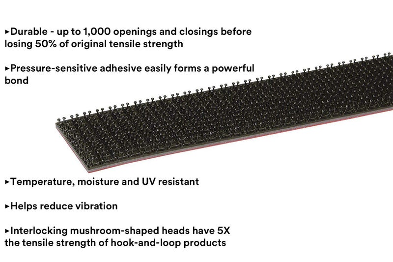 3M Dual Lock Reclosable Fastener TB4575, Black, 1 in x 10 ft - Image 3