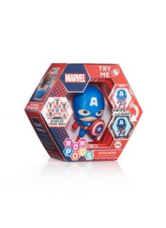 WOW! PODS WOW! PODS Avengers Collection - Captain America | Superhero Light-Up Bobble-Head Figure | Official Marvel Collectable Toys & Gifts 4 inches  - Image 1
