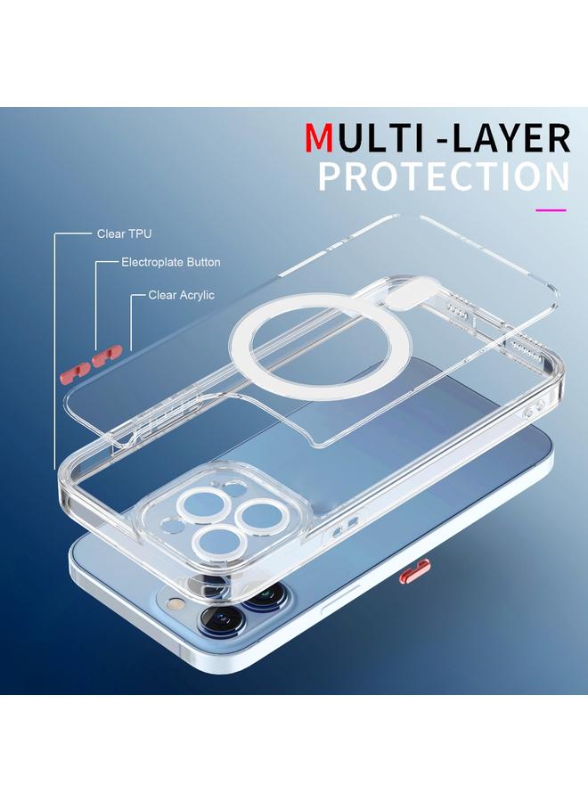 S-TOP Case For iPhone 14 Pro Cat-eye TPU Acrylic Magsafe Phone Case - Image 3