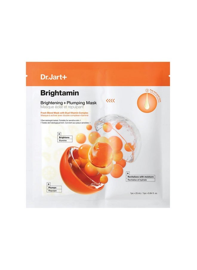 Dr.Jart+ - Dr.Jart+ Brightamin™ Brightening Plumping Face Mask with Vitamin C | Korean Skin Care, 1 Pack - Image 1
