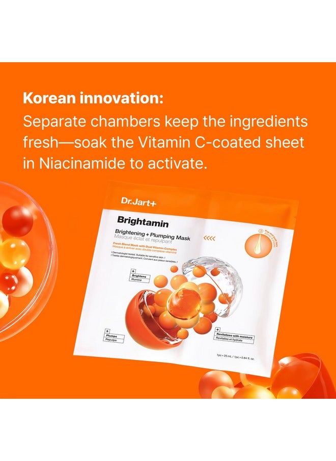 Dr.Jart+ - Dr.Jart+ Brightamin™ Brightening Plumping Face Mask with Vitamin C | Korean Skin Care, 1 Pack - Image 1