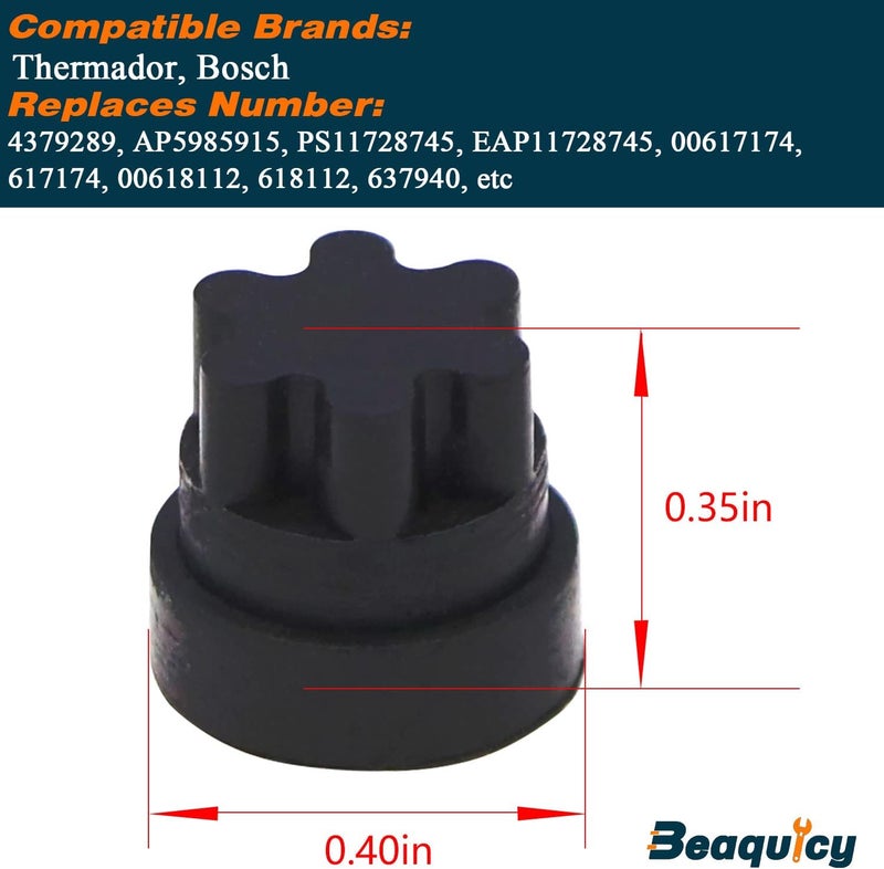 Beaquicy 00637940 00618112 Rubber Grate Feet Kit by - Replacement for Ther-mador Bos-ch Gas Range Gas Cooktop - Replaces 4379289, AP5985915, PS11728745, EAP11728745 - Pack of 20 - Image 2