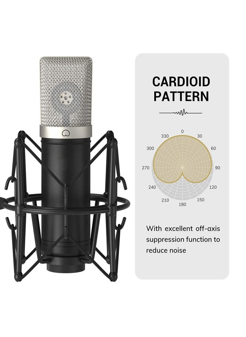 Gravity USB Condenser Microphone for Computer PC 192KHZ/24BIT Professional Cardioid Microphone Kit with Adjustable Scissor Arm Stand Shock Mount Pop Filter for Karaoke, YouTube, Gaming Recording - Image 2