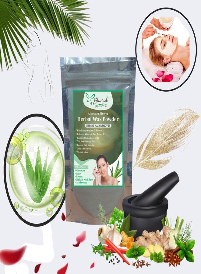 BLUEJACK Herbal Aloevera Instant Painless Hair Remover Waxing Powder For All Hair & Skin Types (100gm) - Image 4
