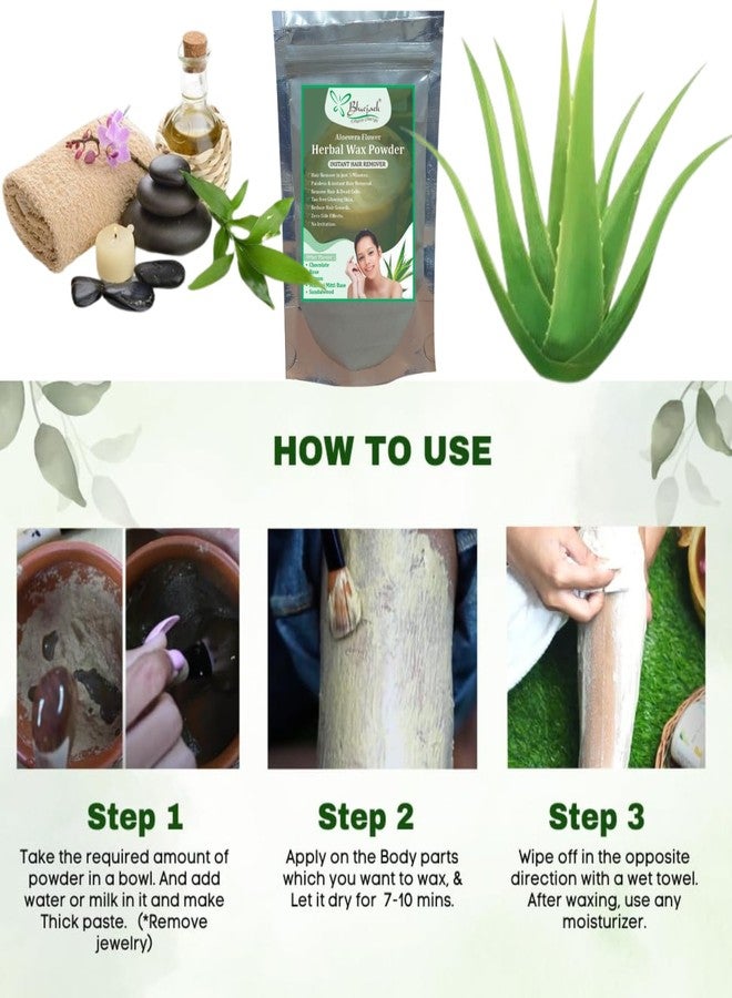BLUEJACK Herbal Aloevera Instant Painless Hair Remover Waxing Powder For All Hair & Skin Types (100gm) - Image 5