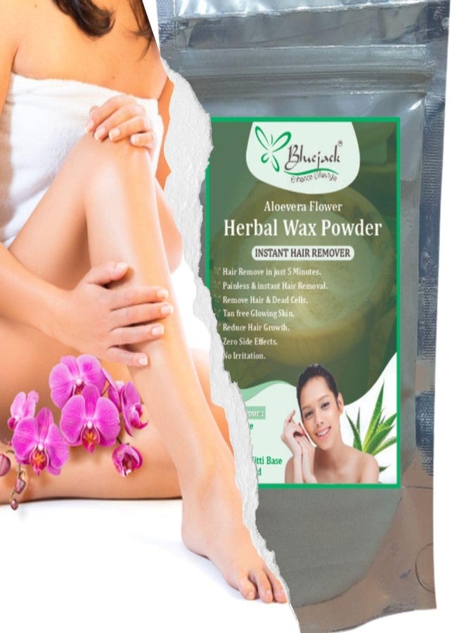 BLUEJACK Herbal Aloevera Instant Painless Hair Remover Waxing Powder For All Hair & Skin Types (100gm) - Image 2