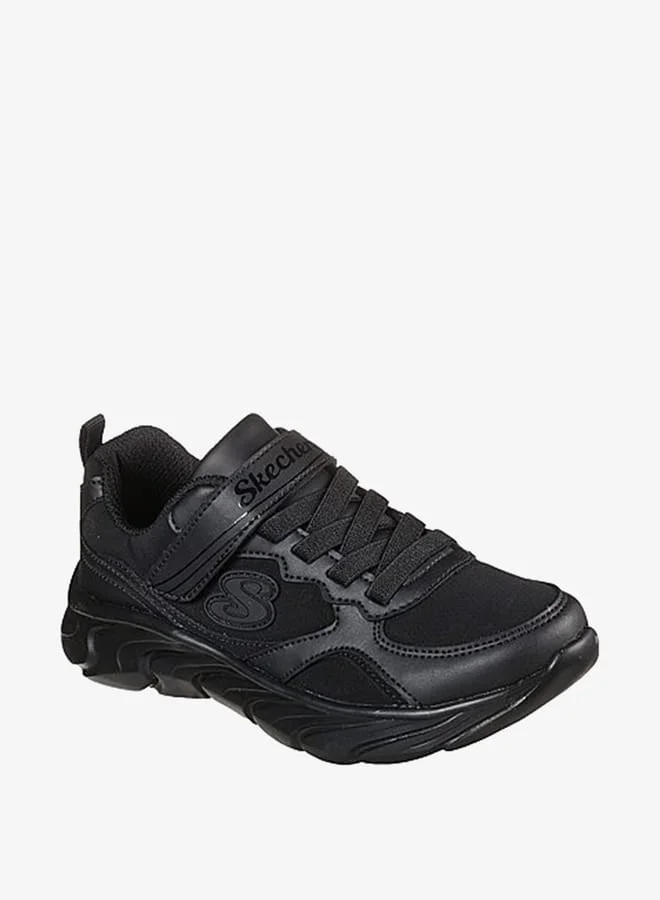 SKECHERS Girls Textured Running Shoes with Hook and Loop Closure - DYNAMIC DASH