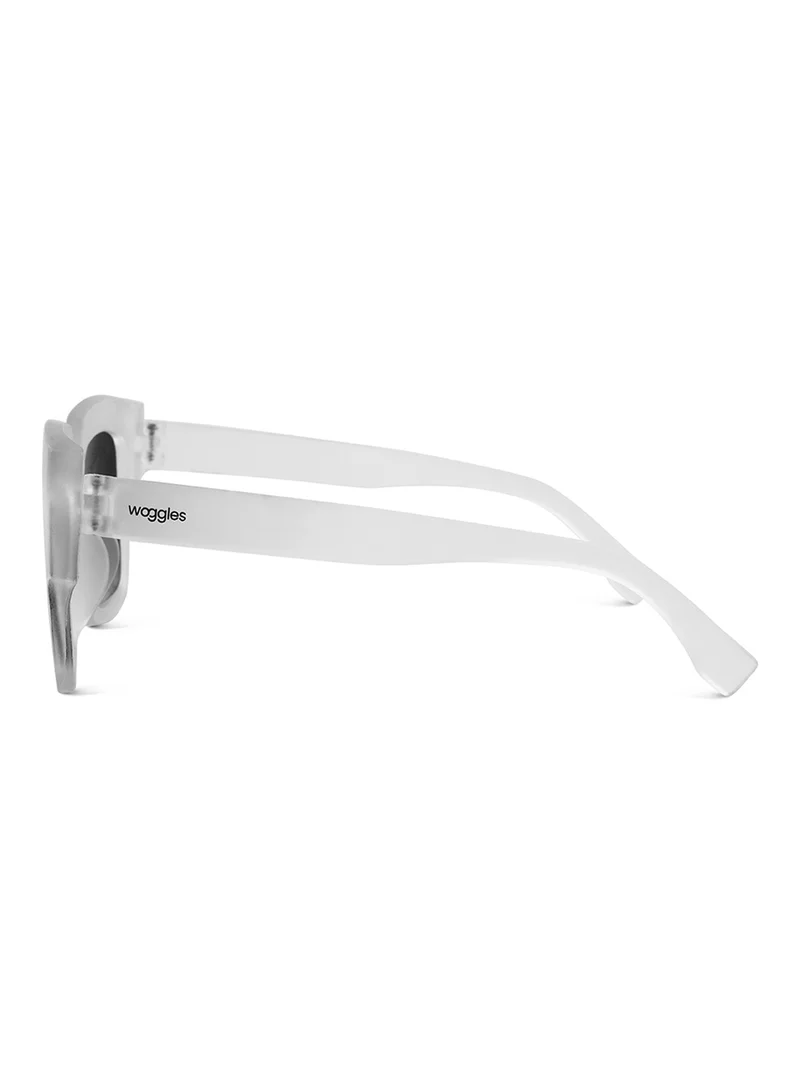 Woggles Blazeon White Square Kids Sunglasses