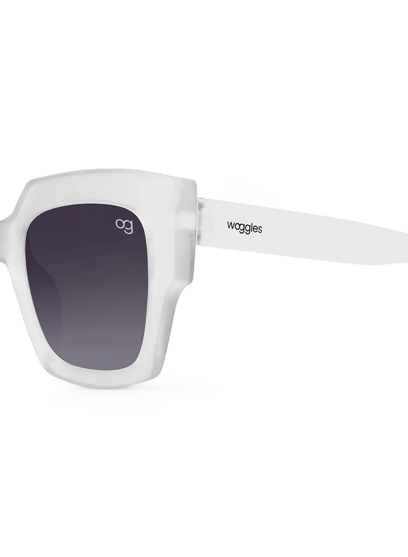 Woggles Blazeon White Square Kids Sunglasses